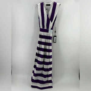 Dolce & Gabbana Monte Carlo Exclusive Je’ Taime Purple White Stripe Wrap Midi 38